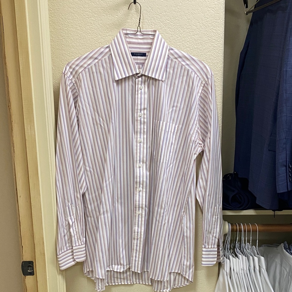 17R worn once Burberry Button Men’s Shirt